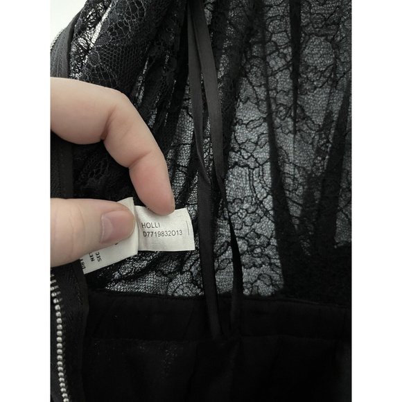 DVF Diane Von Furstenberg Holli Silk Black Dress - Size 2 - Picture 15 of 15